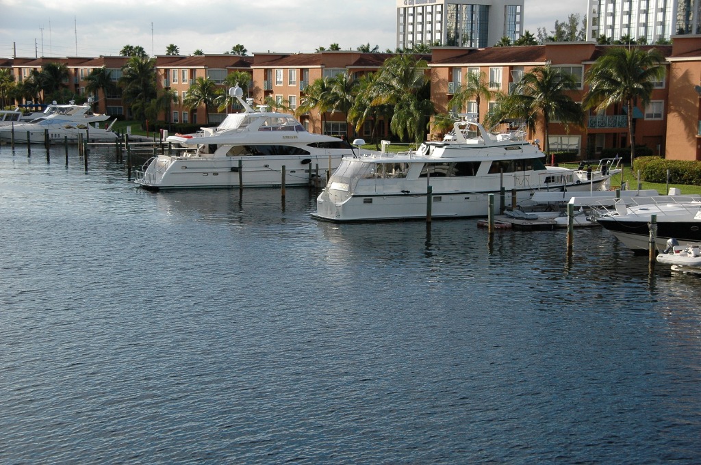 Luxury waterfront property with yacht marina
